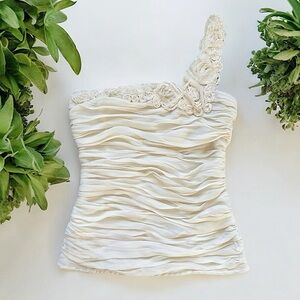 Ruched One Shoulder Top